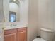 Small bathroom with single vanity and toilet at 10840 Villa Torre St, Las Vegas, NV 89141