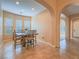 Casual dining area with rustic table and chairs at 10840 Villa Torre St, Las Vegas, NV 89141