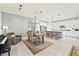 Open concept kitchen and dining area with modern finishes at 1170 N Water St, Henderson, NV 89011