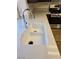 Modern double sink with chrome faucet at 1732 Monte Alban Dr, North Las Vegas, NV 89031