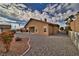 Spacious backyard with gravel and desert landscaping at 2221 E Winery Rd, Pahrump, NV 89048