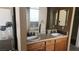 Primary bathroom with double sinks and large mirror at 2221 E Winery Rd, Pahrump, NV 89048