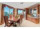 Formal dining room with a wood table, and built-in cabinetry at 2777 Paradise Rd # 3701, Las Vegas, NV 89109