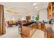 Large wet bar with granite countertop and custom cabinetry at 2777 Paradise Rd # 3701, Las Vegas, NV 89109