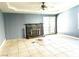 Spacious living room featuring a fireplace and French doors at 3155 Mountain Spring Rd, Las Vegas, NV 89146