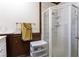 Clean bathroom with shower and updated vanity at 4300 San Mateo St, North Las Vegas, NV 89032