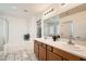 Double vanity bathroom with soaking tub and shower at 4944 Guysborough St, Las Vegas, NV 89148