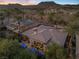 Aerial view of a luxury home featuring a private pool, outdoor living, and landscaped grounds at 51 Avenida Sorrento, Henderson, NV 89011