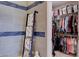 Bathroom featuring a towel ladder, decorative tiles, and walk-in closet at 6 Lilla Rosa St, Henderson, NV 89011