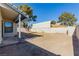 Backyard with gravel and storage shed at 6200 Budnick Cir, Las Vegas, NV 89130