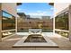 Modern pool area with clean lines and a built in water feature at 803 Bolide St, Las Vegas, NV 89138