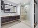 Modern bathroom with large shower and floating vanity at 8925 W Flamingo Rd # 213, Las Vegas, NV 89147