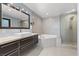 Spa-like bathroom with soaking tub and walk-in shower at 8925 W Flamingo Rd # 213, Las Vegas, NV 89147