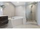 Bathroom with corner soaking tub and separate shower at 8925 W Flamingo Rd # 213, Las Vegas, NV 89147