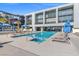 Enjoy resort-style pool with lounge chairs and umbrellas at 8925 W Flamingo Rd # 213, Las Vegas, NV 89147