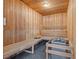 Relax in this community sauna with wood walls and benches at 8925 W Flamingo Rd # 213, Las Vegas, NV 89147