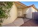 Inviting entryway with a small table and brick walkway at 968 Mill Run Creek Ave, Henderson, NV 89002