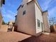 Low maintenance backyard featuring gravel landscaping and a stucco wall providing privacy at 10809 Wrigley Field Ave, Las Vegas, NV 89166