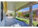 Home's covered patio with backyard access at 1140 Woodcastle St, Henderson, NV 89052