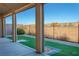 Artificial turf backyard with covered patio at 1348 Mariposa Way, Mesquite, NV 89027