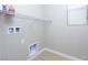 Laundry room with shelving and space for washer/dryer at 1348 Mariposa Way, Mesquite, NV 89027
