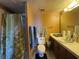 Clean bathroom with shower/tub combo, vanity, and toilet at 3823 S Maryland Pkwy # P6, Las Vegas, NV 89119