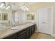 Double vanity bathroom with granite countertop at 3828 Terrace Grove St, Las Vegas, NV 89129