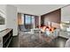 Modern living room with floor to ceiling windows and city views at 4381 W Flamingo Rd # 3519, Las Vegas, NV 89103