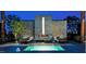 Upscale outdoor patio with fire pit and small pool at 4381 W Flamingo Rd # 3519, Las Vegas, NV 89103