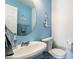 Small bathroom with white vanity and toilet at 585 Dairy Creek Ave, Las Vegas, NV 89183