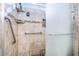 Shower with tiled walls and safety features at 585 Dairy Creek Ave, Las Vegas, NV 89183