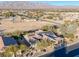 Aerial view showcasing a large home with solar panels at 6336 San Gagano Ave, Las Vegas, NV 89131