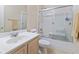 Bathroom with shower/tub combo and toilet at 7611 Leybourne Ct, Las Vegas, NV 89131