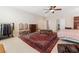 Main bedroom with ample closet space and sitting area at 7611 Leybourne Ct, Las Vegas, NV 89131