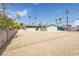 House exterior and large gravel backyard with a fence at 1105 I, Boulder City, NV 89005