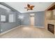 Living room with hardwood floors and fireplace at 1805 Grand Rodeo St, Las Vegas, NV 89117