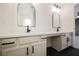 Double vanity bathroom with modern fixtures at 2670 Zephyr Ave, Pahrump, NV 89048