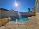 Sunny backyard pool and spa at 3538 Canter Dr, North Las Vegas, NV 89032