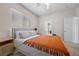 Bright bedroom featuring neutral colors and a ceiling fan at 41 Voltaire Ave, Henderson, NV 89002