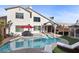 Resort style pool and spa with a covered patio and gazebo create an outdoor oasis at 41 Voltaire Ave, Henderson, NV 89002