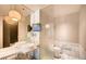 Elegant bathroom with marble finishes and double vanity at 4381 W Flamingo Rd # 1909, Las Vegas, NV 89103