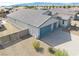 Aerial view of single-story home highlighting desert landscaping at 4641 Sommerset Ct, Pahrump, NV 89061