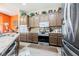 Kitchen with stainless steel appliances and granite countertops at 493 Lace Haven Ct, Henderson, NV 89012