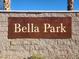 Community entrance sign for Bella Park at 5089 Sagelyn St, Las Vegas, NV 89122