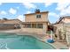 Inviting pool and patio area, perfect for relaxation and entertaining at 513 Chandler St, Henderson, NV 89014