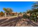 Expansive backyard with desert landscaping and mature trees offers privacy and beauty at 526 Highland View Ct, Mesquite, NV 89027