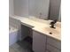 Updated bathroom with vanity, sink, and modern fixtures at 5751 E Hacienda Ave # 244, Las Vegas, NV 89122