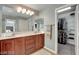 Double vanity bathroom with large walk-in closet at 651 Penshaw Bridge Ave, Las Vegas, NV 89178