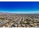 Wide aerial view of neighborhood and mountain range at 7528 Pinto Bluff St, Las Vegas, NV 89131