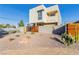 Modern home with a landscaped front yard and wood gate at 816 Franklin Ave, Las Vegas, NV 89104